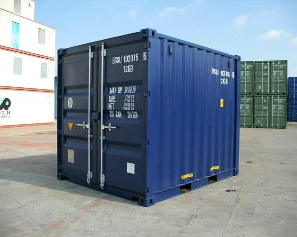 CONTENEDOR DE ENVÍO DE 10 PIES (UN VIAJE) AZUL