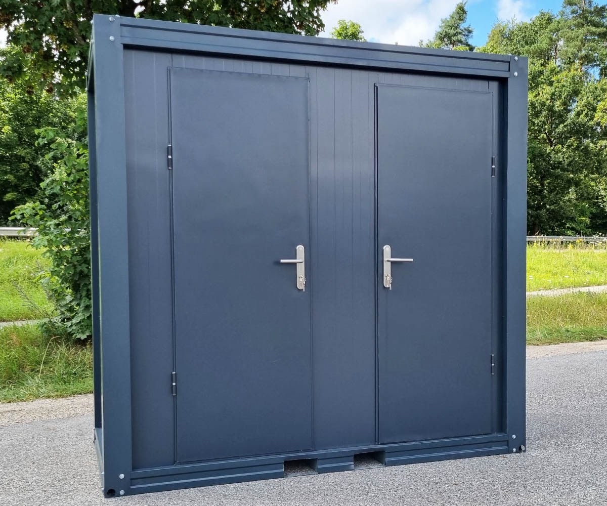 CONTENEDOR SANITARIO WC – URINARIO- CON DOBLE CABINA PARA (HOMBRE Y MUJER) 240X120M