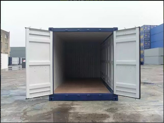 CONTENEDOR DE ACCESO LATERAL ABIERTO/LLENO DE 20 PIES AZUL 1