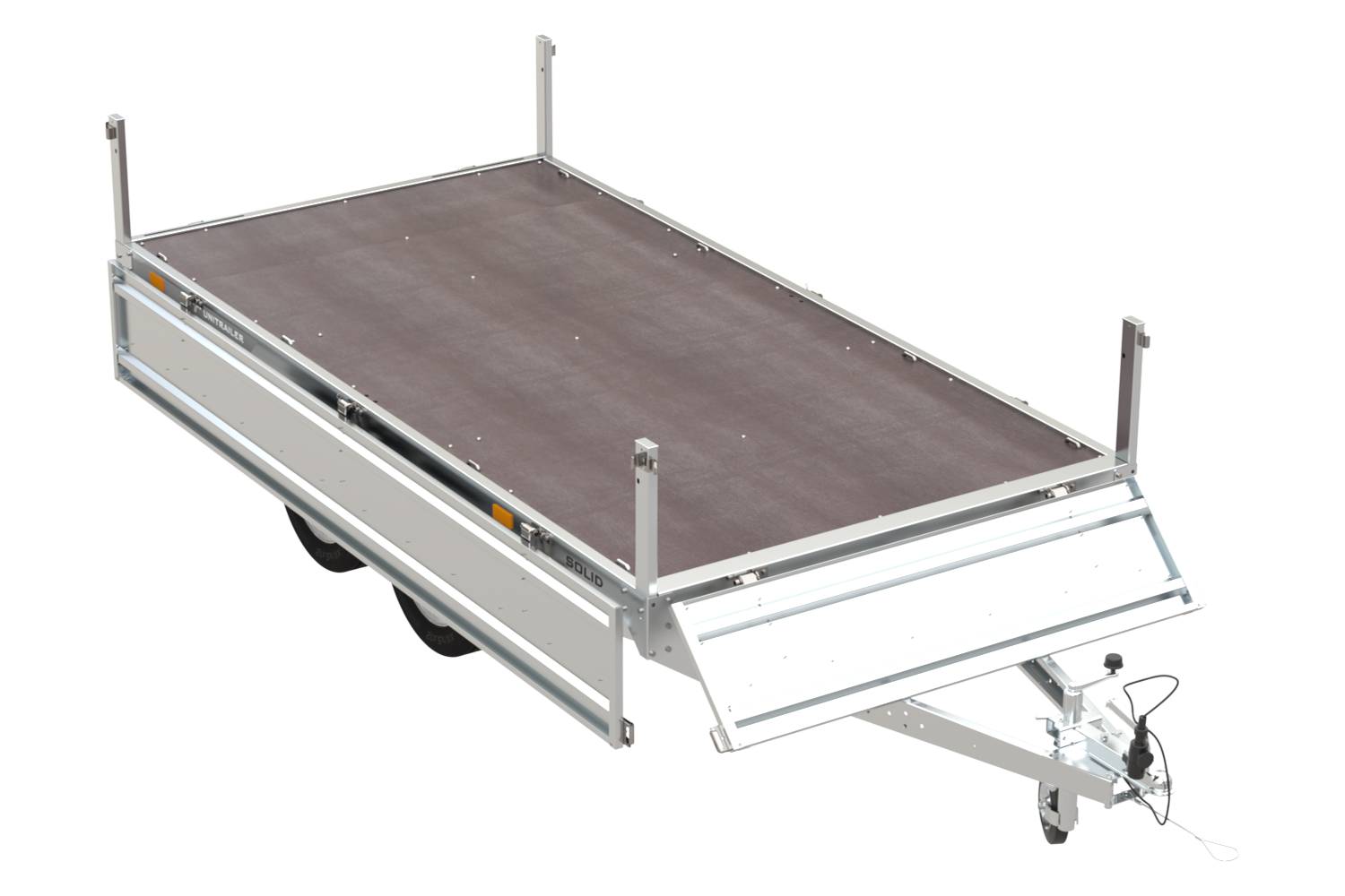 Remolque de 2 ejes 304×153 UNITRAILER SOLID 300/2 PTAC 750 kg