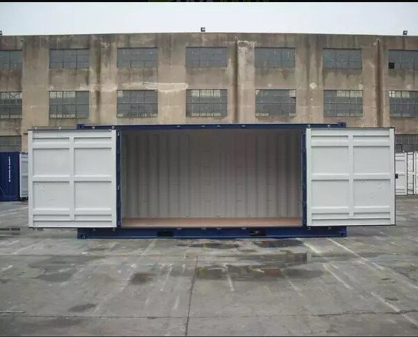 CONTENEDOR DE ACCESO LATERAL ABIERTO/LLENO DE 20 PIES AZUL 1