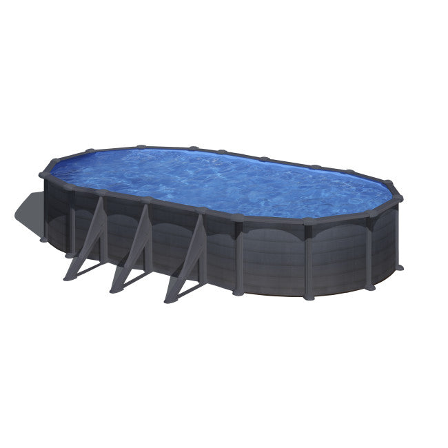 PISCINA GRE GRANADA OVALADA ASPECTO GRAFITO