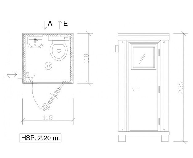 Nuevo contenedor sanitario S1 con WC y lavabo