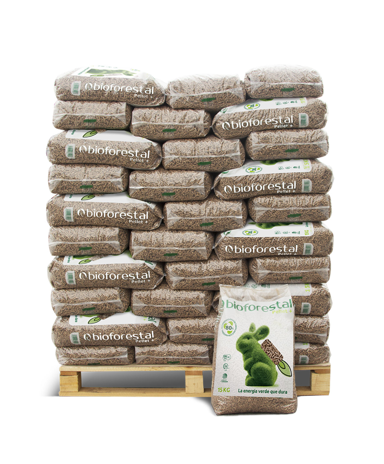 Palet de 70 sacos de pellet BIOFORESTAL