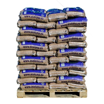 Palet de 77 sacos de huesos de aceituna
