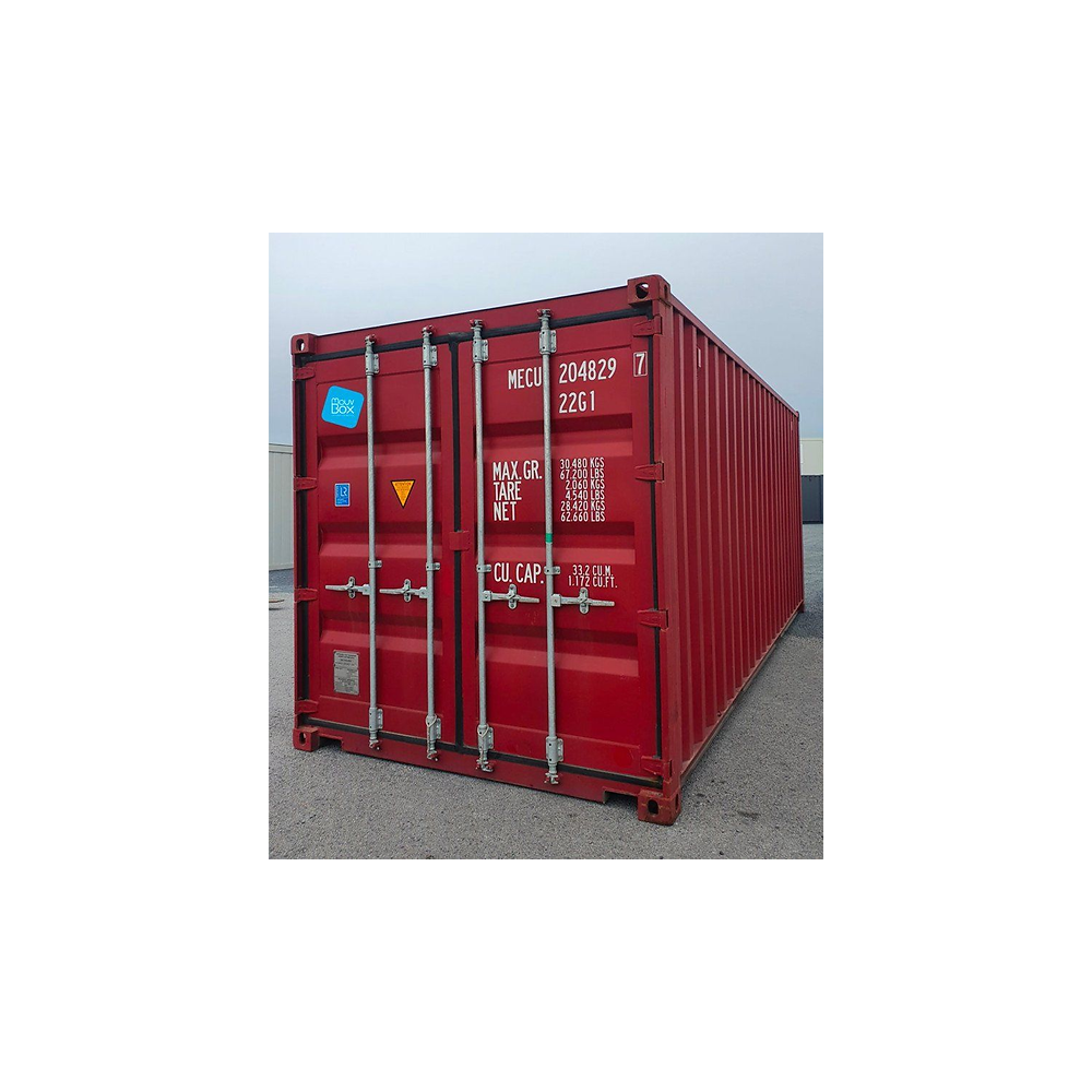 CONTENEDOR AUTOSERVICIO DE 20 PIES CON PISO DE BAMBÚ – ROJO