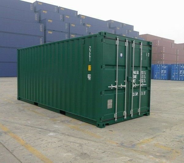 CONTENEDOR MARÍTIMO DE 20 PIES (UN VIAJE) VERDE OSCURO (RAL 6007)