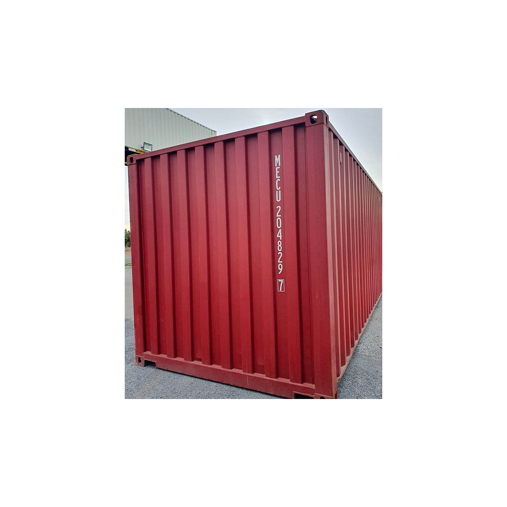 CONTENEDOR AUTOSERVICIO DE 20 PIES CON PISO DE BAMBÚ – ROJO