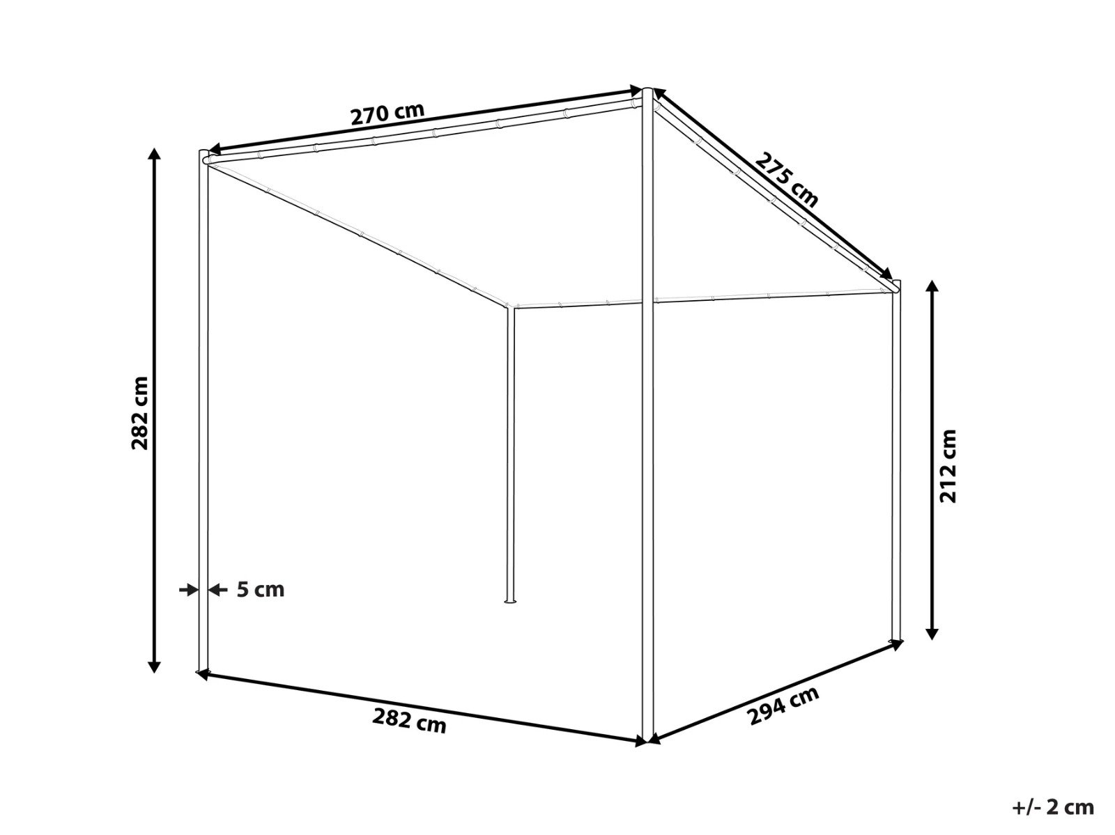 Gazebo VIMINO Metal Beige