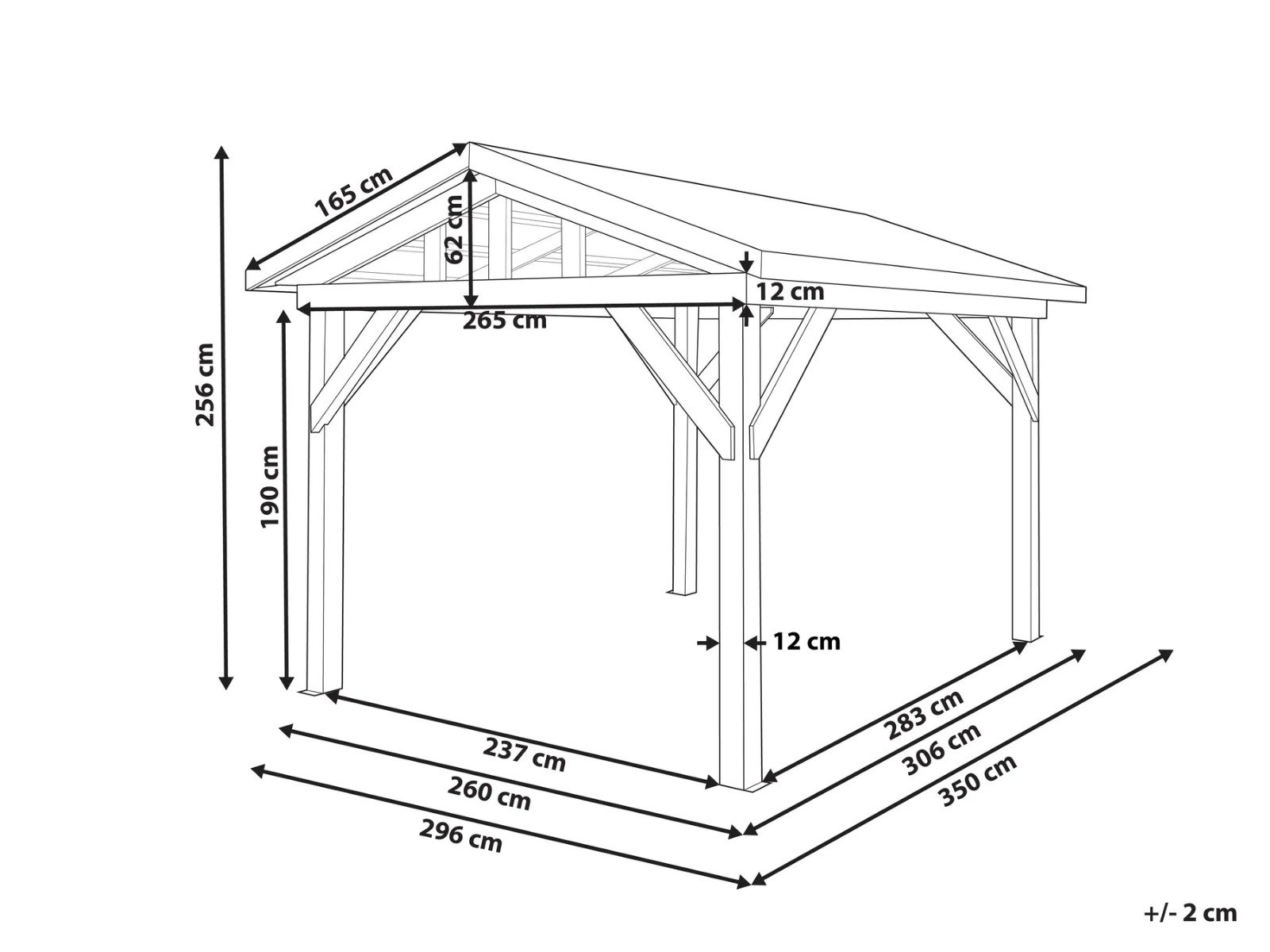 Gazebo SECCHIA Marrón