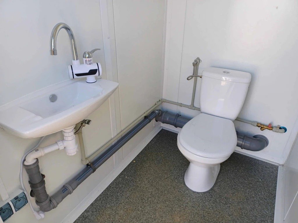 Contenedor Sanitario Doble de 2 Cabinas