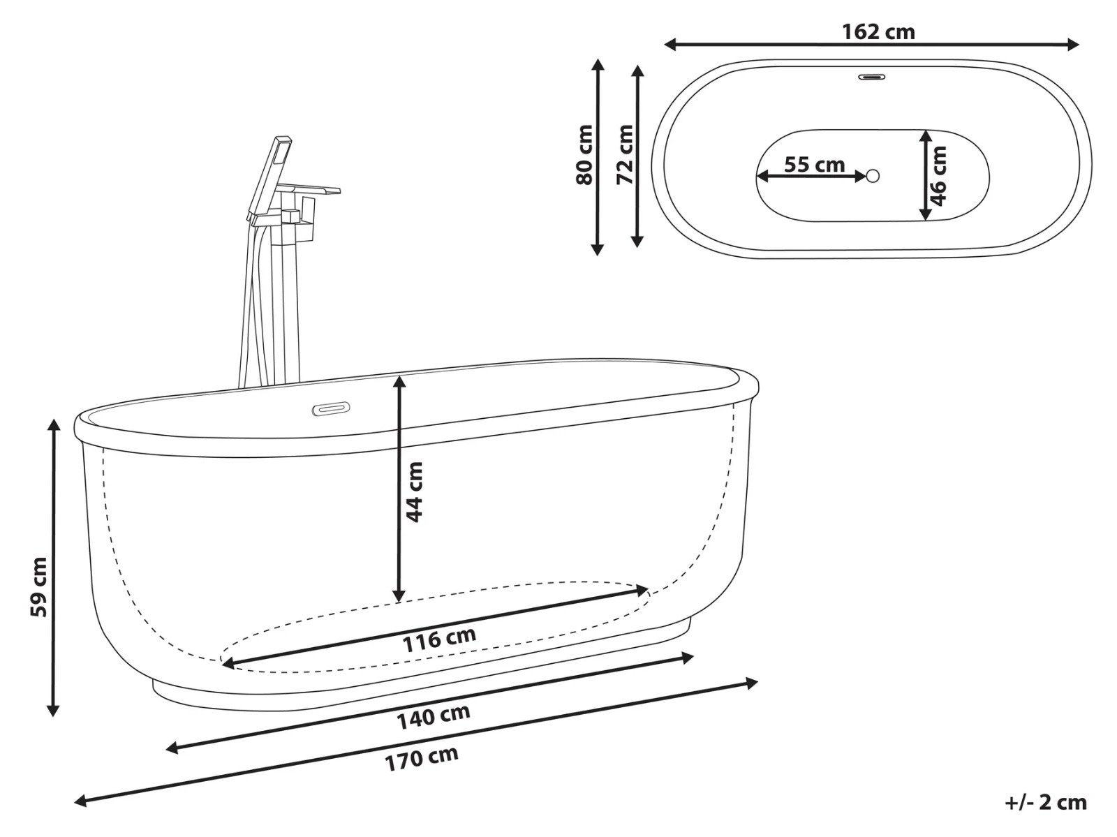 Bañera Exenta PINEL