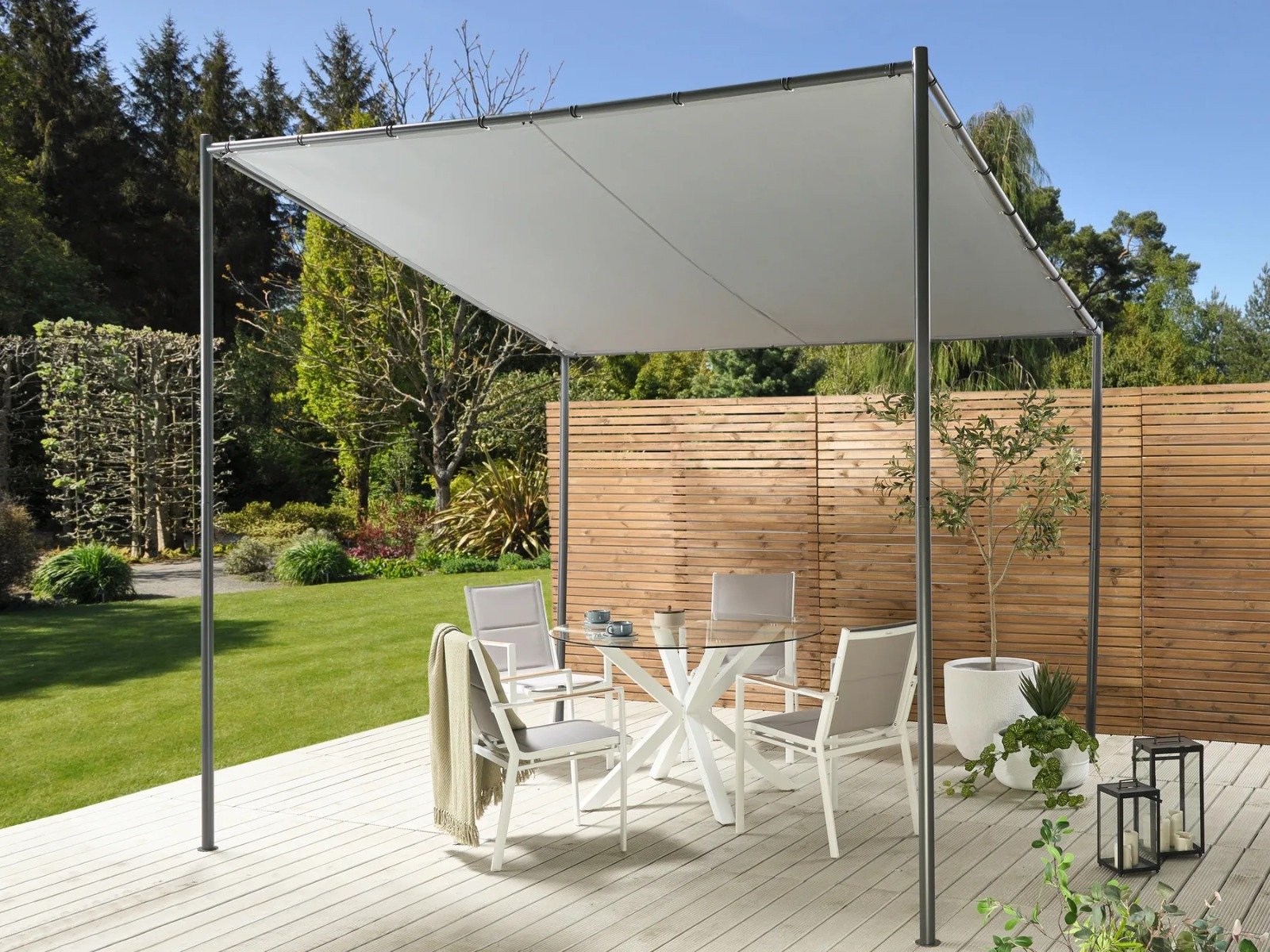 Gazebo VIMINO Metal Gris