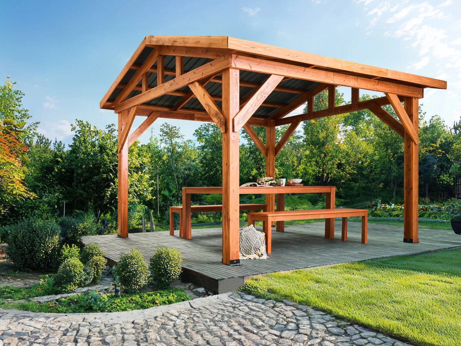 Gazebo SECCHIA Marrón