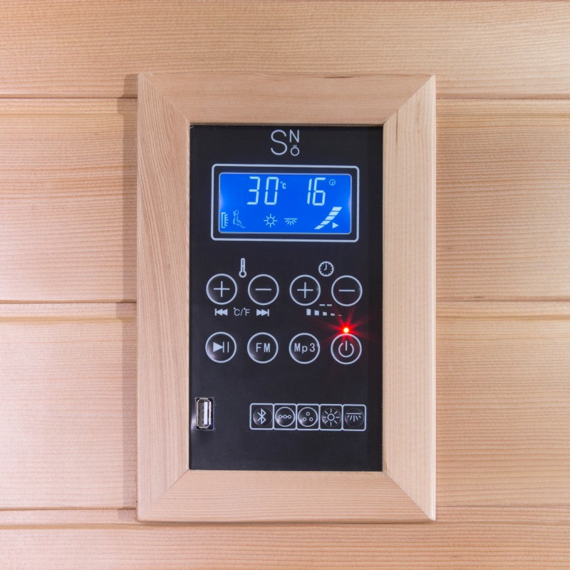 Sauna de infrarrojos con paneles de carbono 3200W LUXE 4 lugares