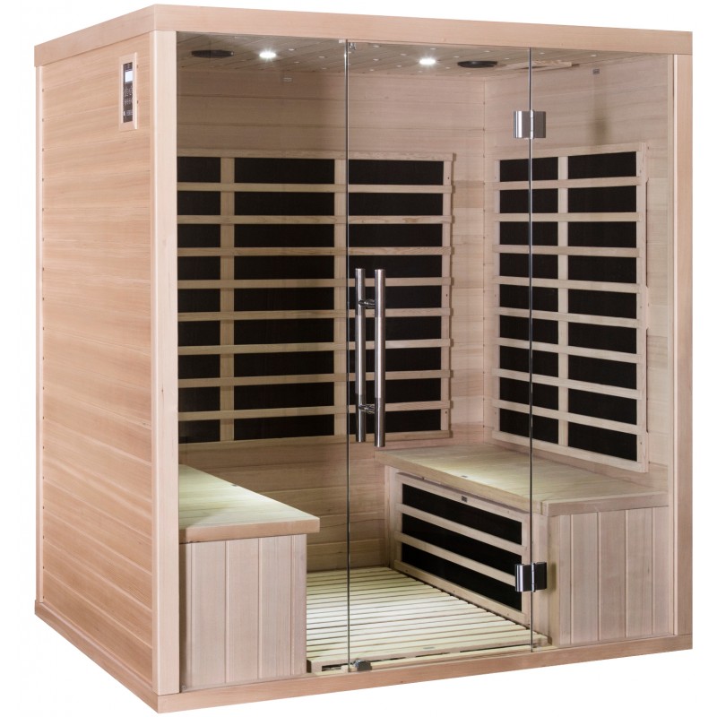 Sauna de infrarrojos con paneles de carbono 3200W LUXE 4 lugares