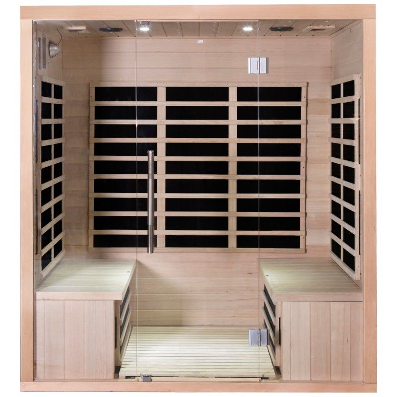 Sauna de infrarrojos con paneles de carbono 3200W LUXE 4 lugares
