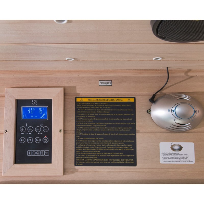 Sauna de infrarrojos con paneles de carbono 3200W LUXE 4 lugares