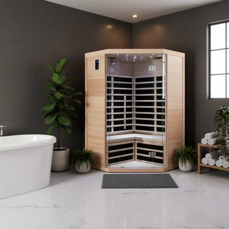 Sauna de infrarrojos con paneles de carbono LUXE 2180W 2-3 plazas - SNÖ