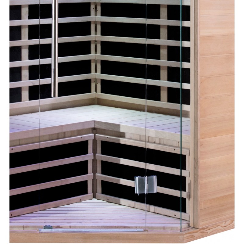 Sauna de infrarrojos con paneles de carbono LUXE 2180W 2-3 plazas - SNÖ