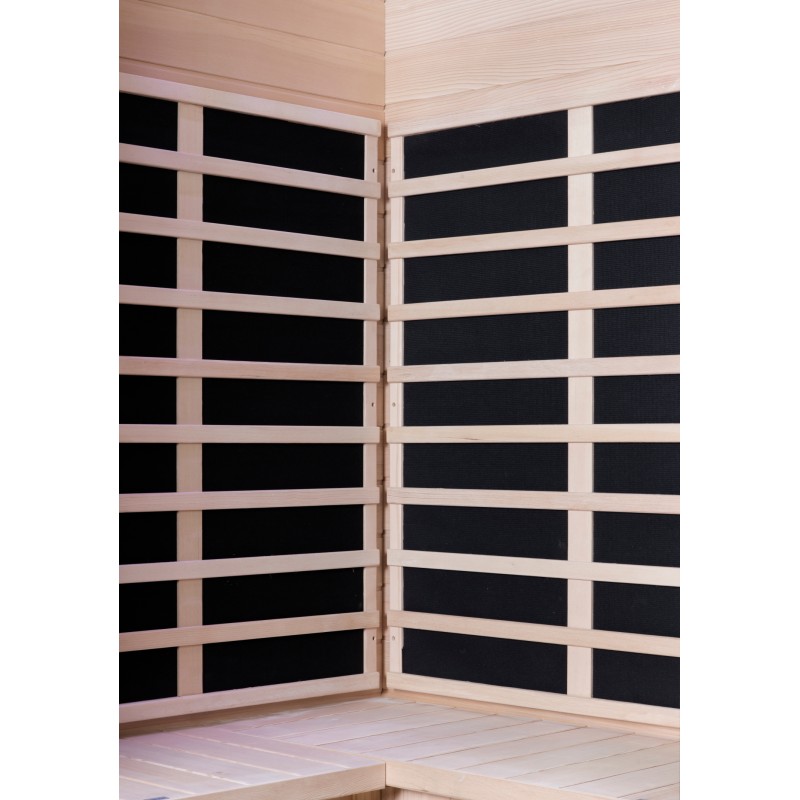 Sauna de infrarrojos con paneles de carbono LUXE 2180W 2-3 plazas - SNÖ