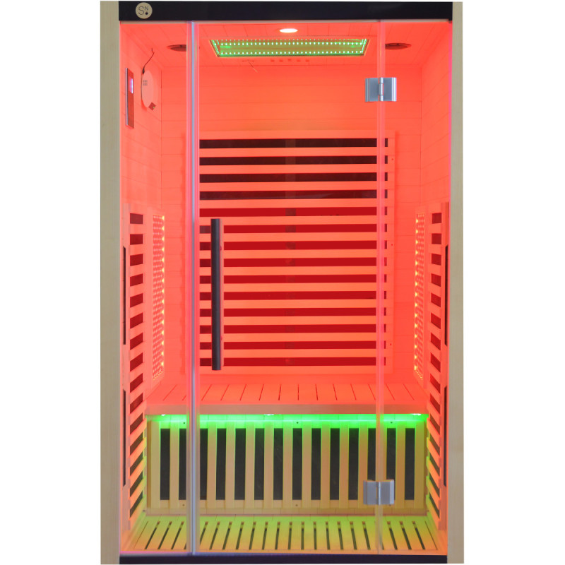 Sauna de infrarrojos LOIS para 2 personas - con paneles de carbono de 1900W y controlador wifi