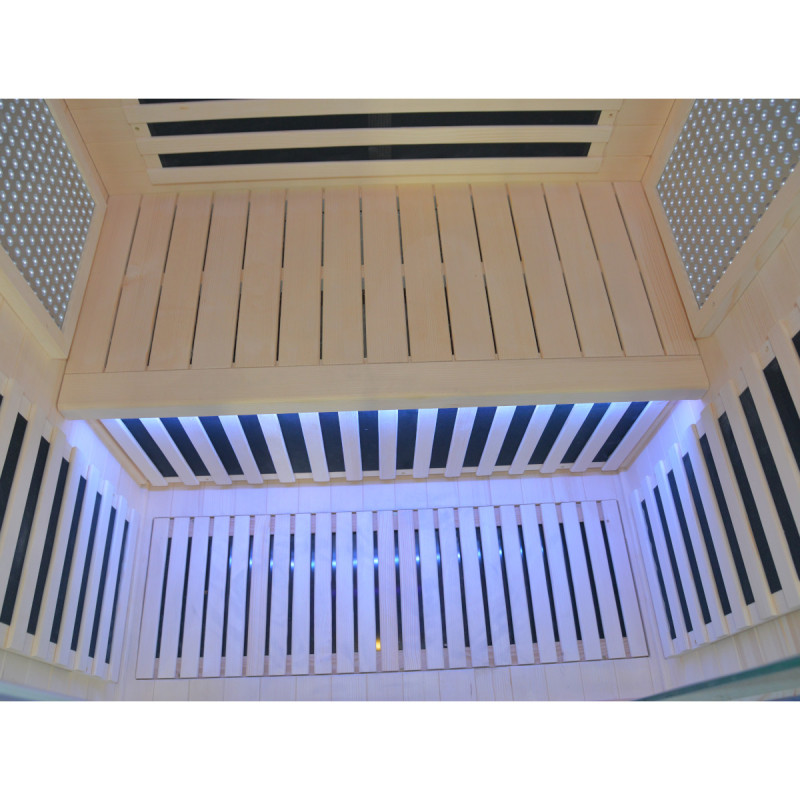 Sauna de infrarrojos LOIS para 2 personas - con paneles de carbono de 1900W y controlador wifi
