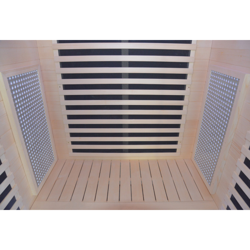 Sauna de infrarrojos LOIS para 2 personas - con paneles de carbono de 1900W y controlador wifi