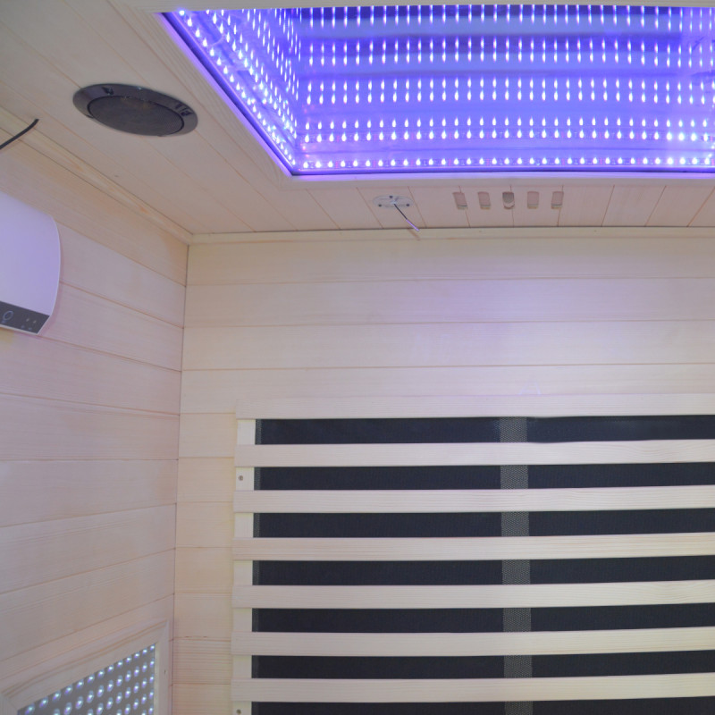 Sauna de infrarrojos LOIS para 2 personas - con paneles de carbono de 1900W y controlador wifi