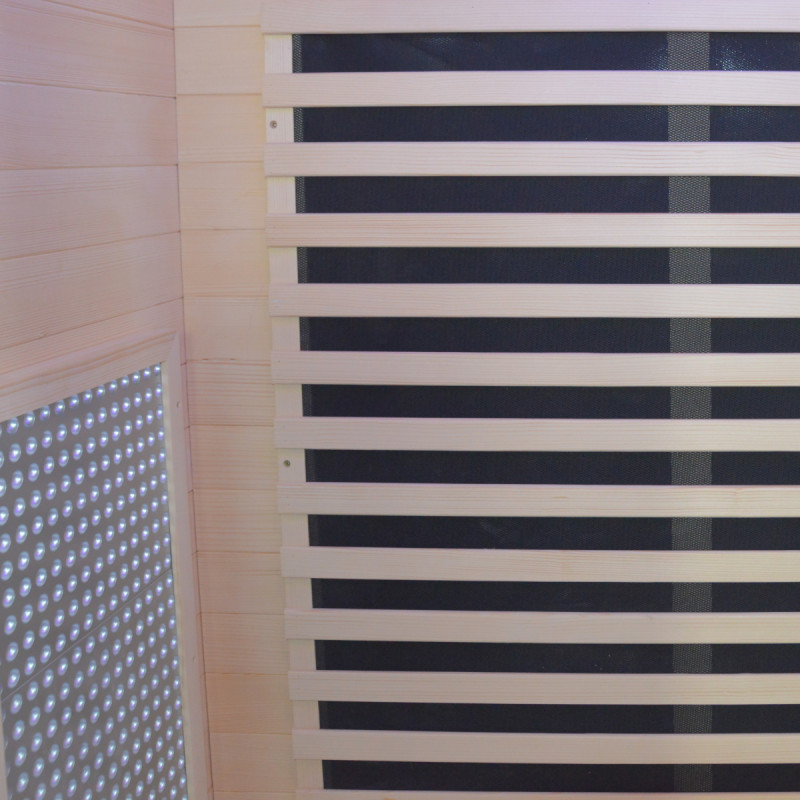 Sauna de infrarrojos LOIS para 2 personas - con paneles de carbono de 1900W y controlador wifi