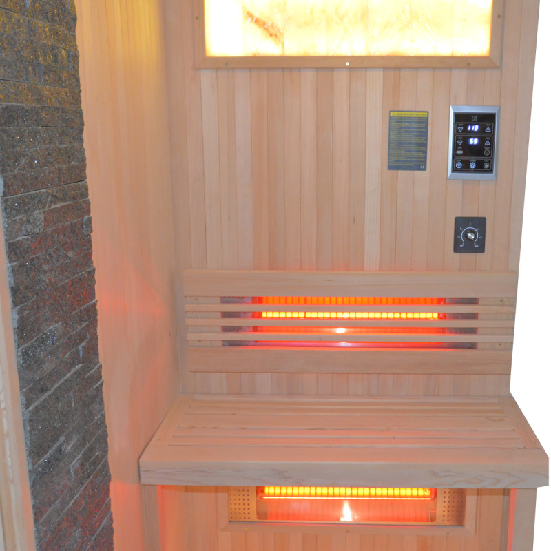 Sauna de infrarrojos LOIS para 2 personas - con paneles de carbono de 1900W y controlador wifi