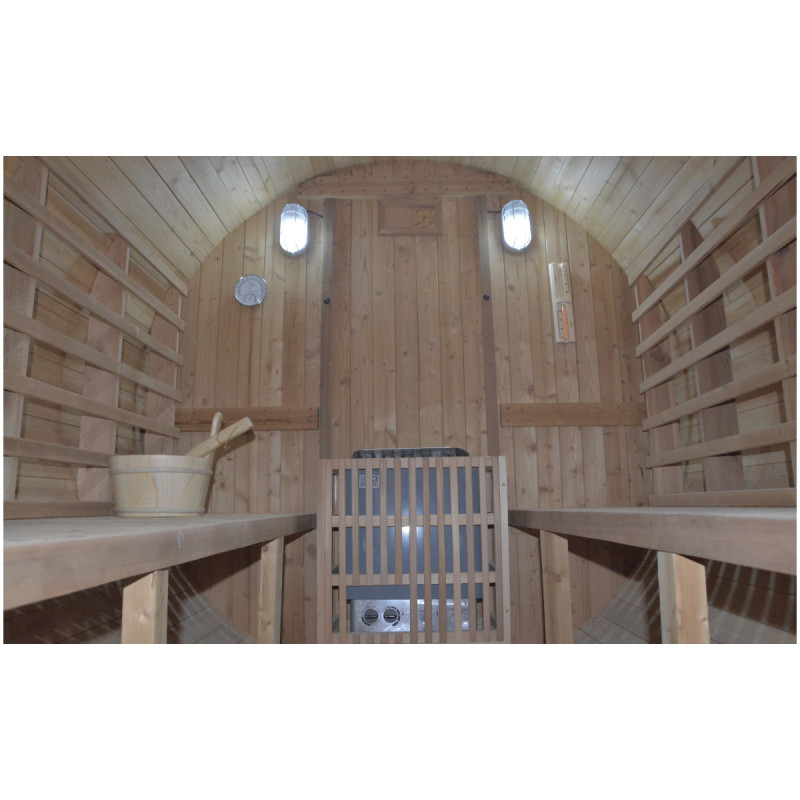 Sauna exterior Barril de madera termotratada para 4 a 6 personas - SNÖ