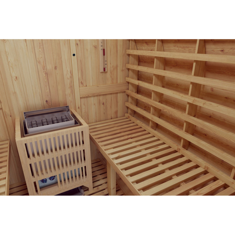 Sauna exterior Barril de madera termotratada para 4 a 6 personas - SNÖ