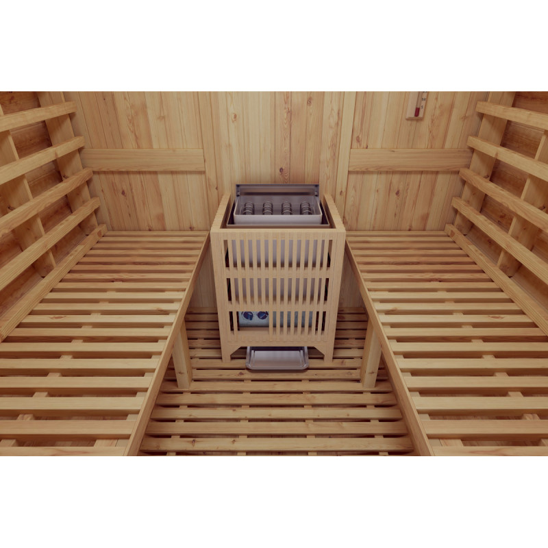 Sauna exterior Barril de madera termotratada para 4 a 6 personas - SNÖ
