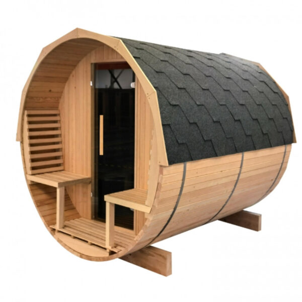 Sauna exterior Barril de madera termotratada para 4 a 6 personas - SNÖ