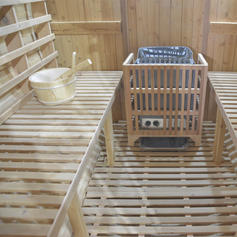 Sauna exterior Barril de madera termotratada para 4 a 6 personas - SNÖ